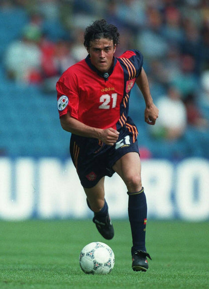Spain 1996 Home Shirt Luis Enrique #21