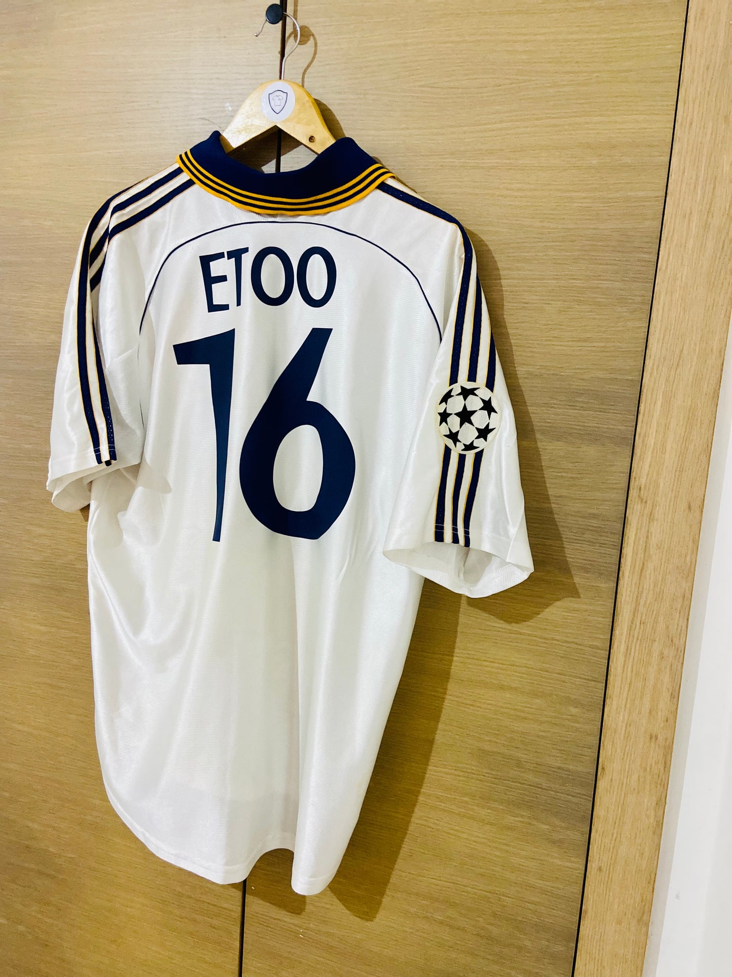 Real Madrid 1999-00 Home Champions League Shirt Etoo #16