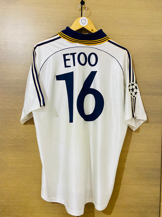 Real Madrid 1999-00 Home Champions League Shirt Etoo #16