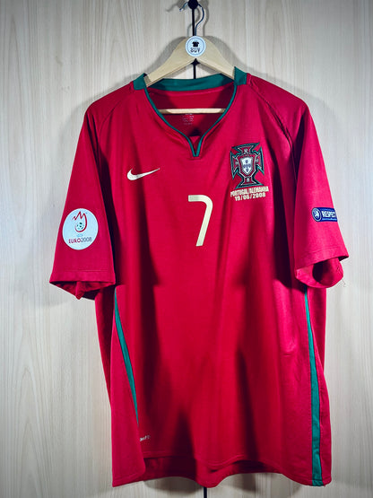 Portugal 2008 Home Euro Shirt RONALDO #7