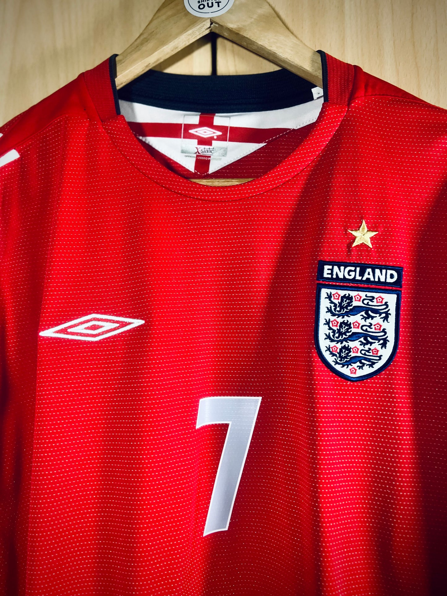 England 2004-06 away LS Shirt BECKHAM  #7