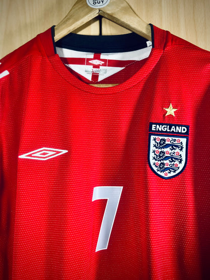 England 2004-06 away LS Shirt BECKHAM  #7