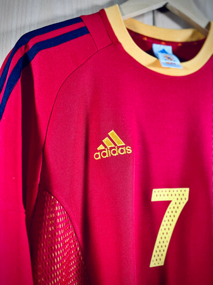 Spain 2002 Home WC Shirt RAUL #7