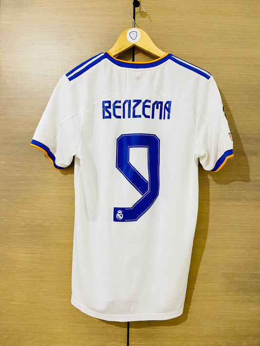 Real Madrid 2021-22 Home Shirt Benzema #9 (Final Paris 2022 edition)