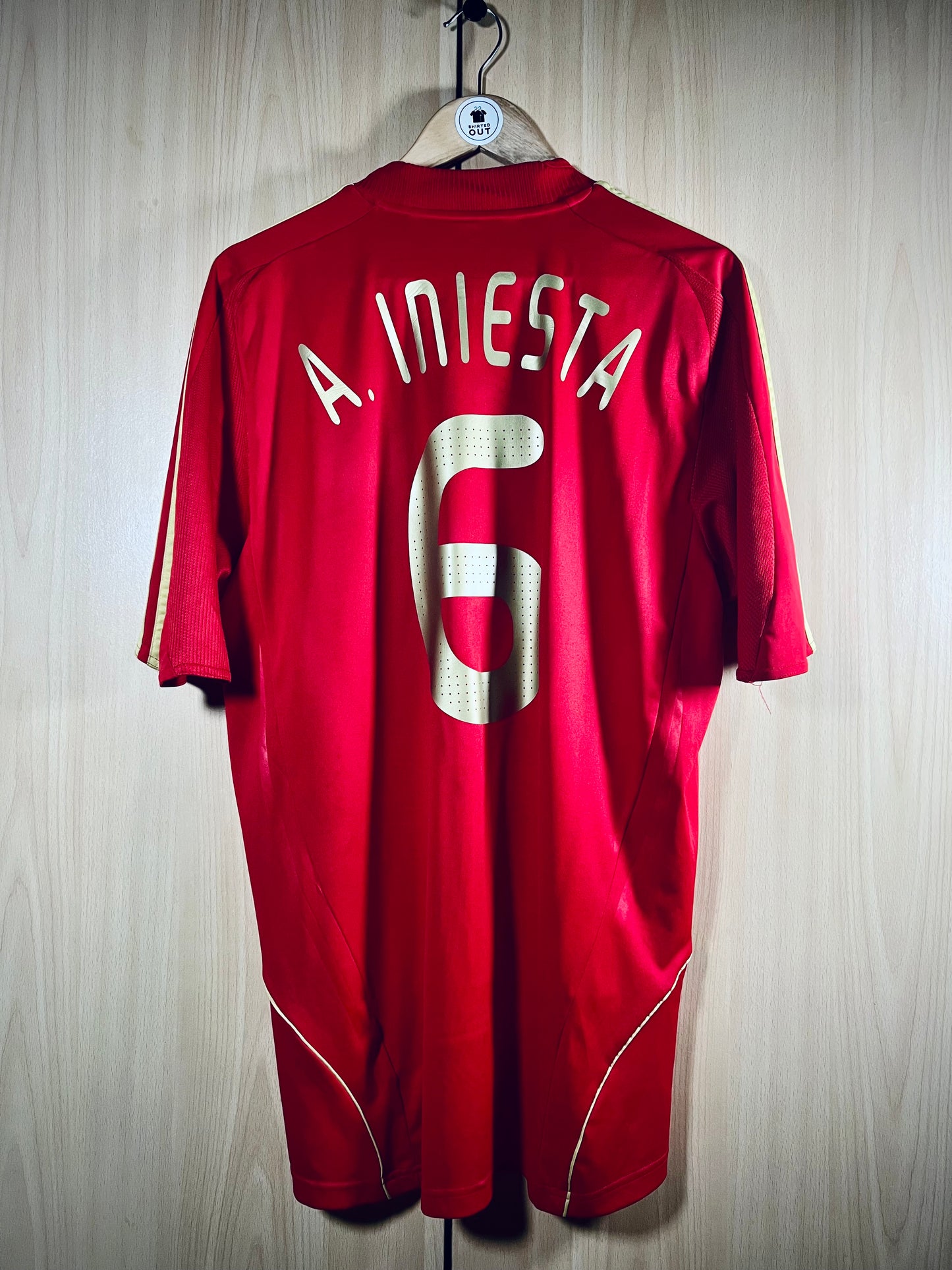 Spain 2008 Home Shirt A. INIESTA #6