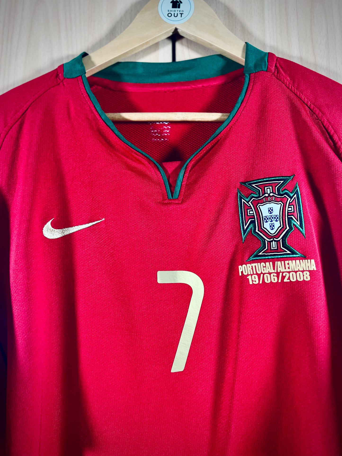 Portugal 2008 Home Euro Shirt RONALDO #7