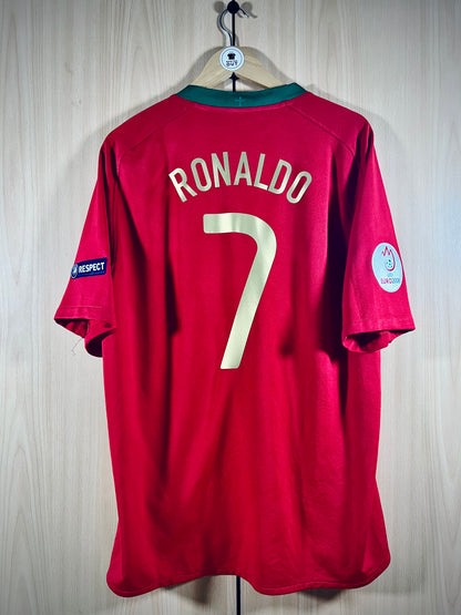 Portugal 2008 Home Euro Shirt RONALDO #7