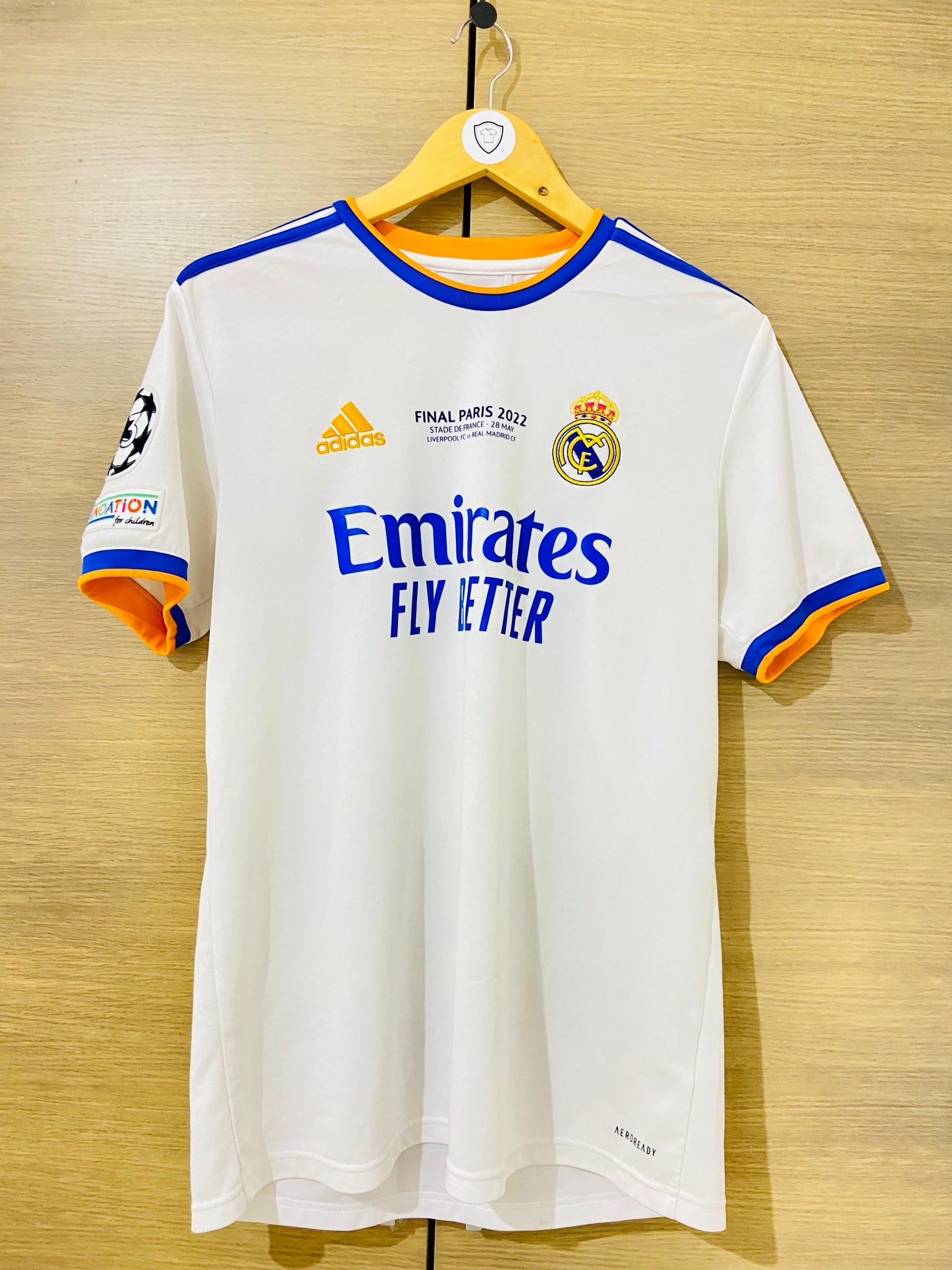 Real Madrid 2021-22 Home Shirt Benzema #9 (Final Paris 2022 edition)