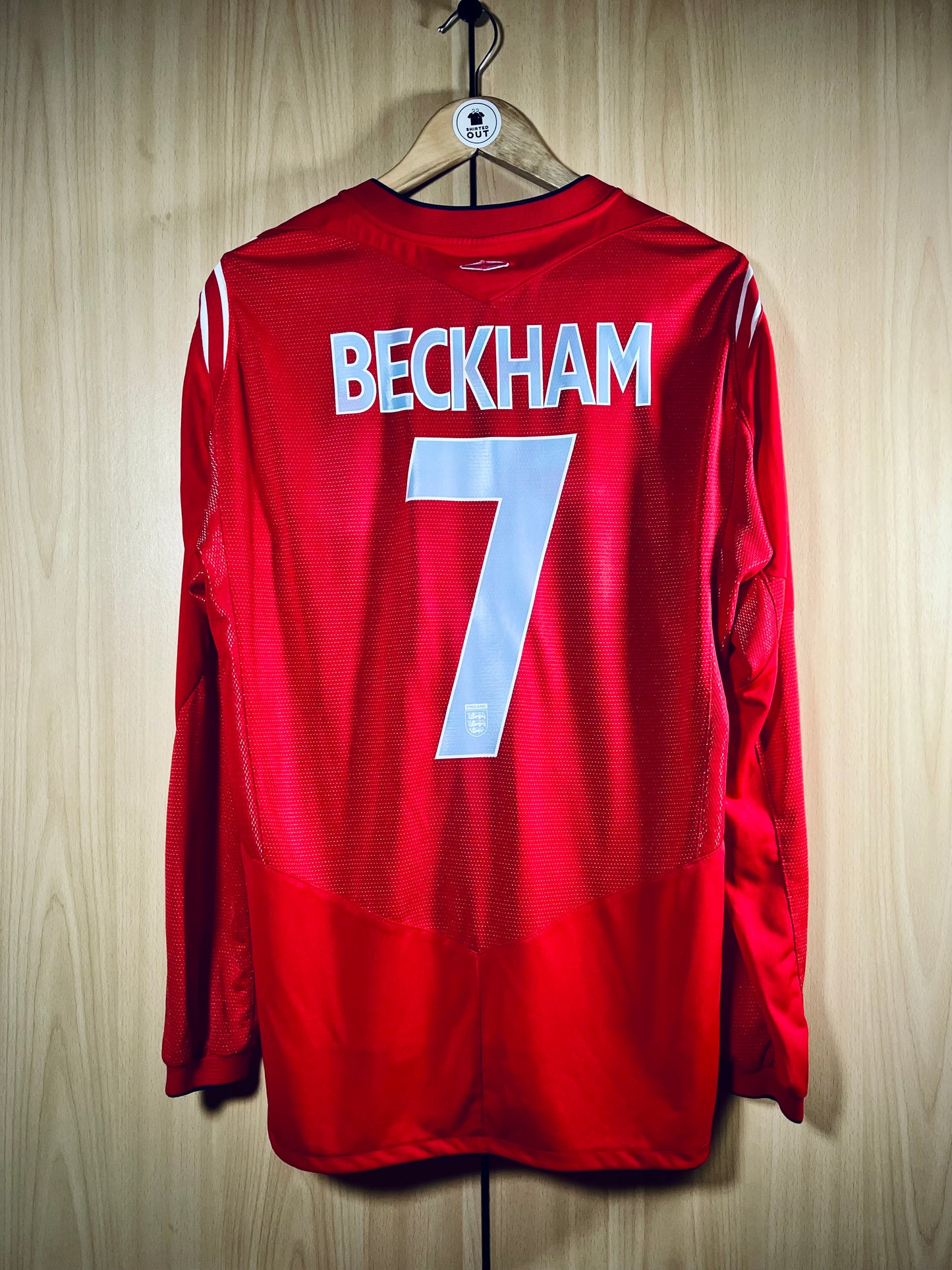 England 2004-06 away LS Shirt BECKHAM  #7