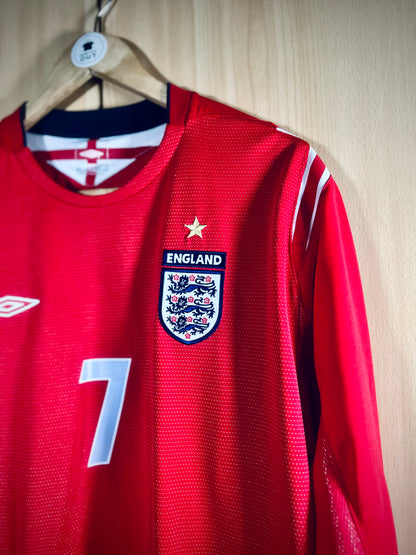 England 2004-06 away LS Shirt BECKHAM  #7