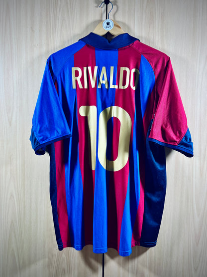 Barcelona 2001-02 Home Shirt Rivaldo #10