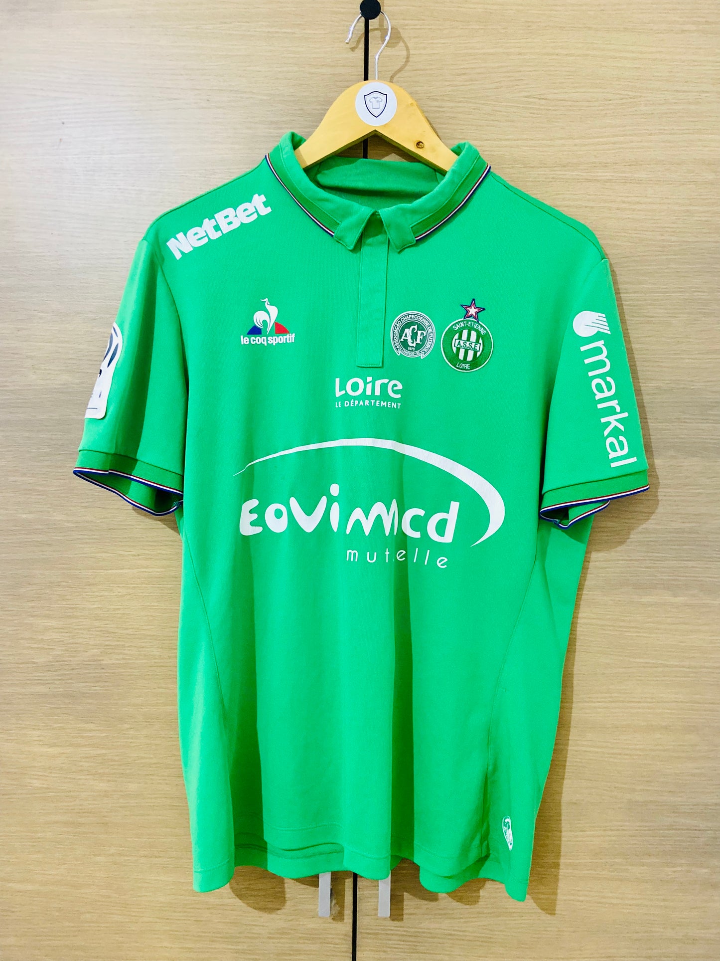 AS Saint-Étienne 2016-17 Player Issue Home Ligue 1 Shirt Pogba #19