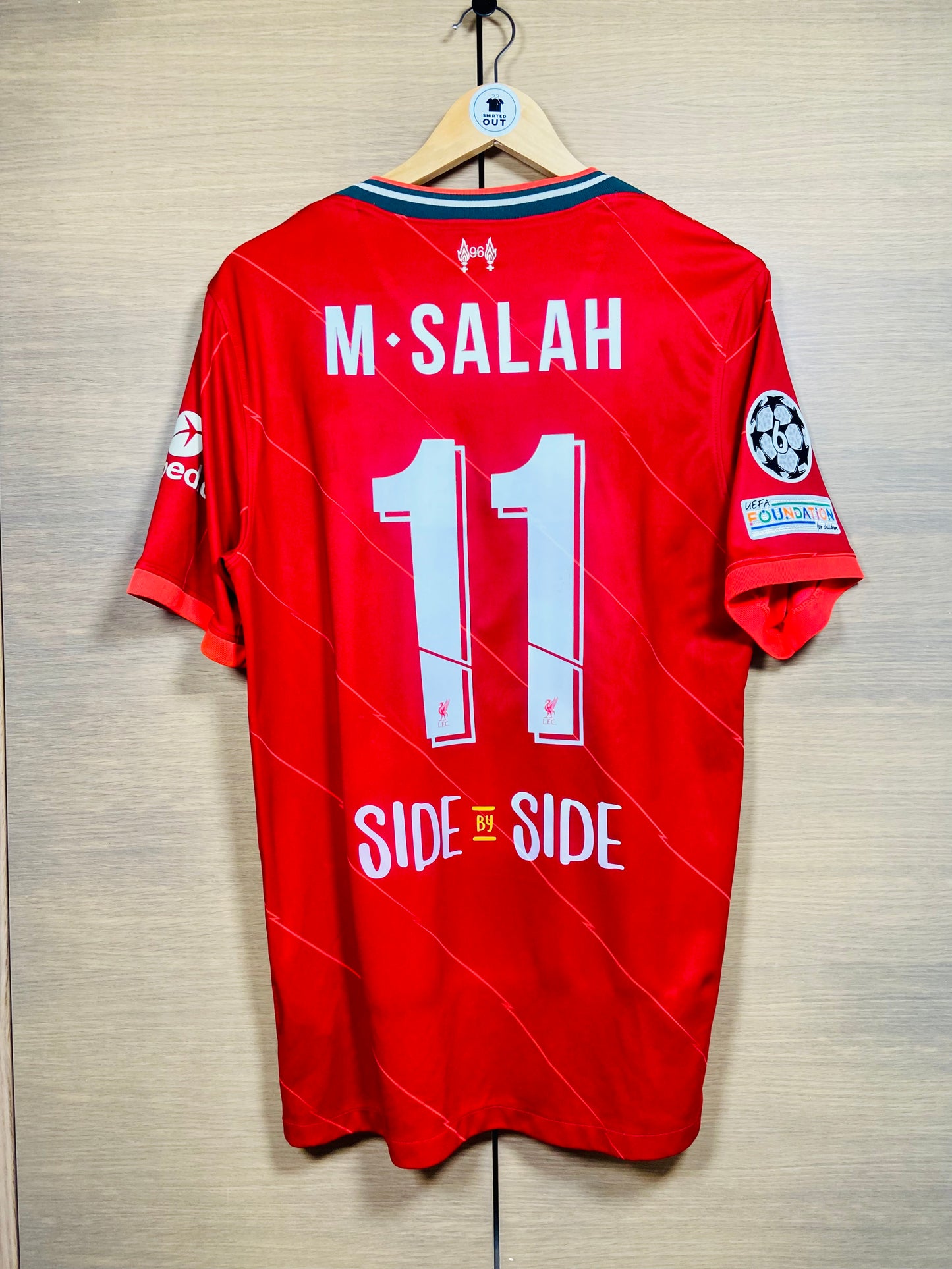 Liverpool 2021-22 Home CL Shirt Salah #11