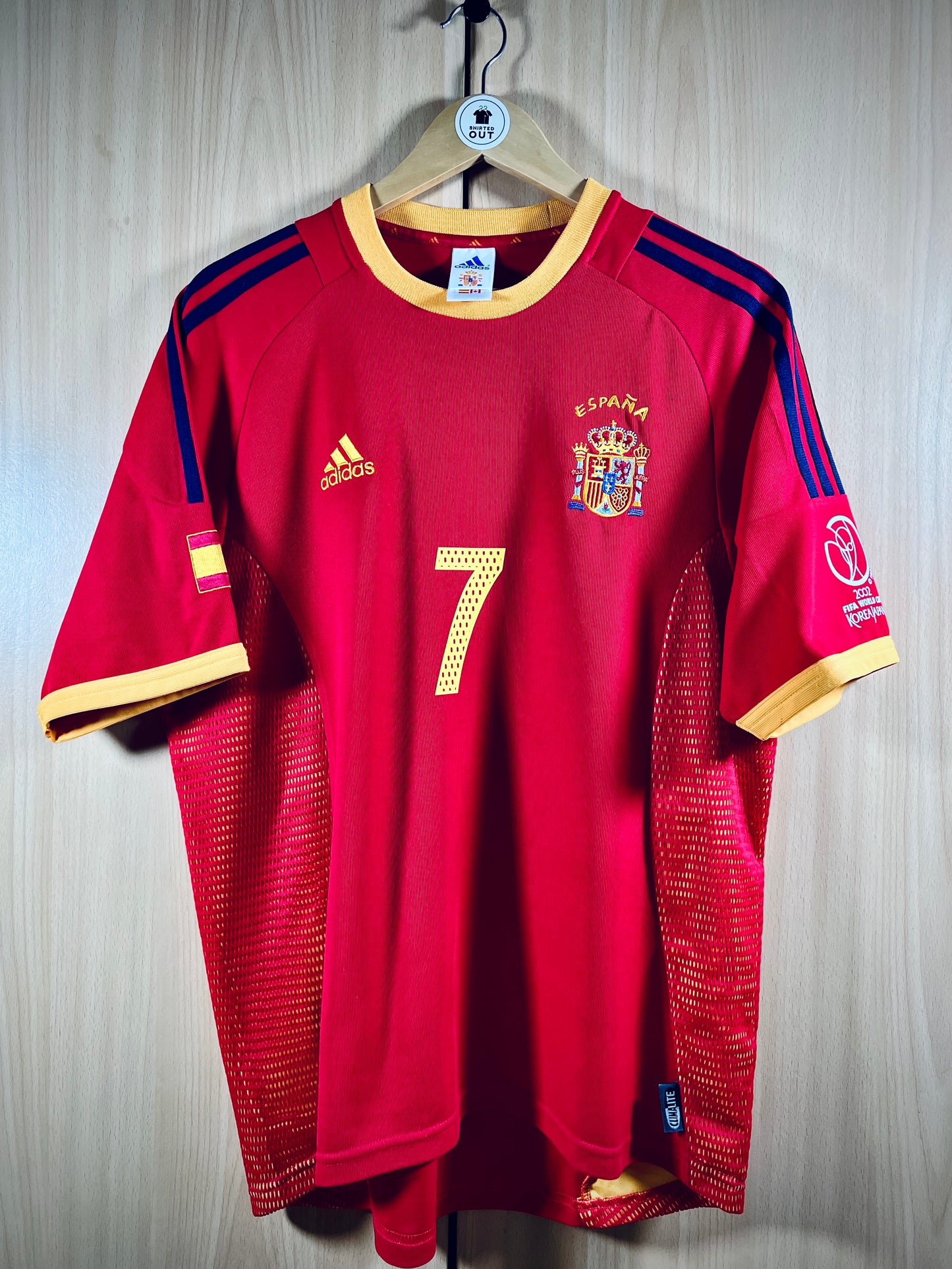 Spain 2002 Home WC Shirt RAUL #7