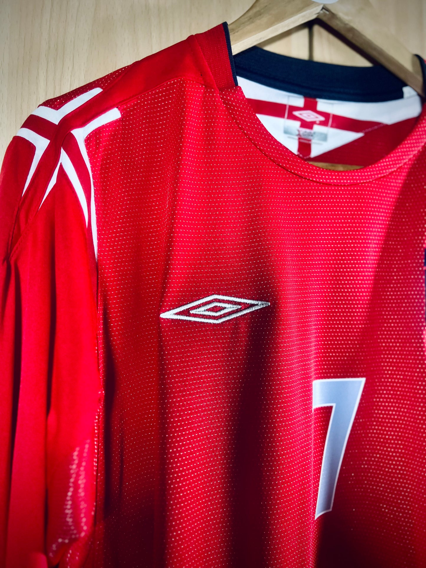 England 2004-06 away LS Shirt BECKHAM  #7