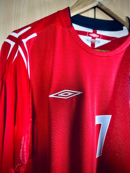 England 2004-06 away LS Shirt BECKHAM  #7