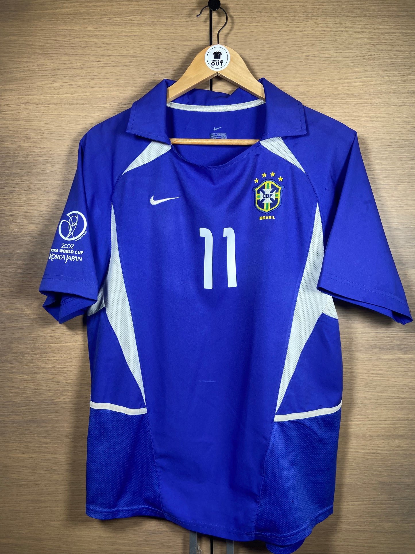 Brazil 2002 WC Away Shirt Ronaldinho #11