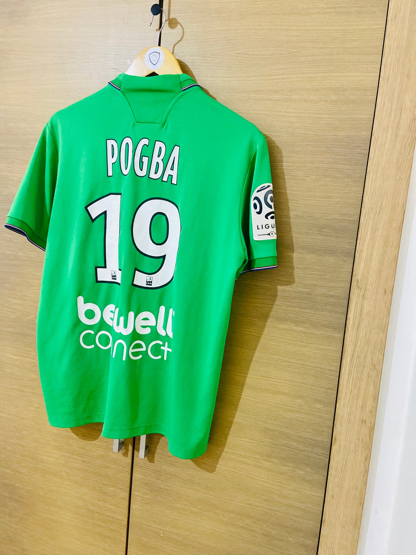 AS Saint-Étienne 2016-17 Player Issue Home Ligue 1 Shirt Pogba #19