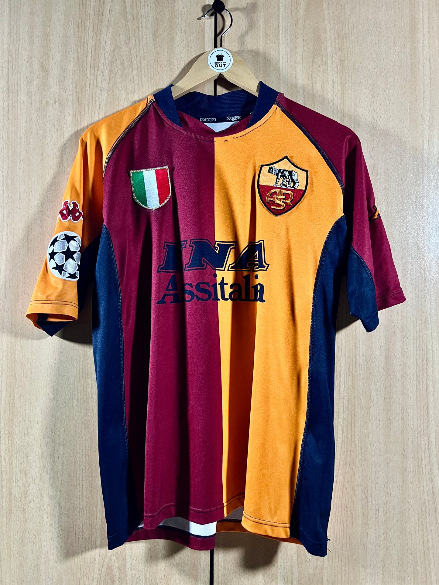 AS Roma 2001-02  Home European Shirt CASSANO #18
