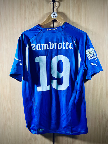 Italy 2010 WC home shirt ZAMBROTTA #19