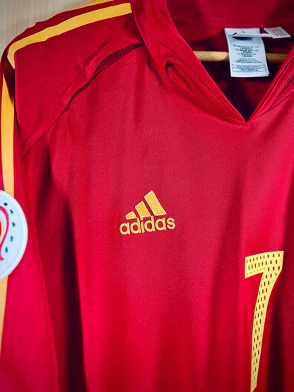 Spain 2004 Home Euro Shirt RAUL #7