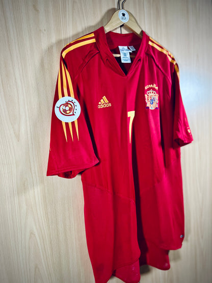 Spain 2004 Home Euro Shirt RAUL #7