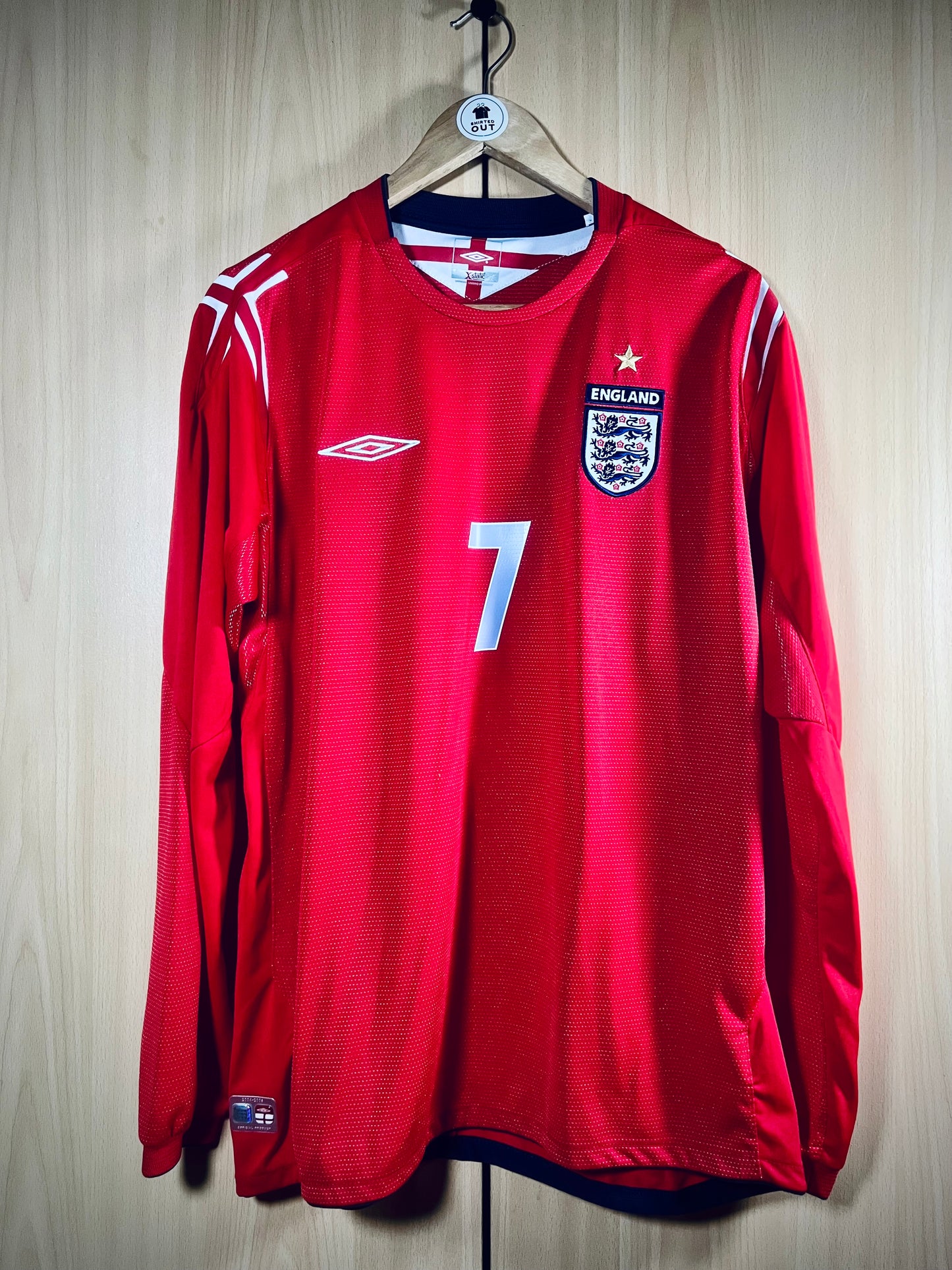 England 2004-06 away LS Shirt BECKHAM  #7