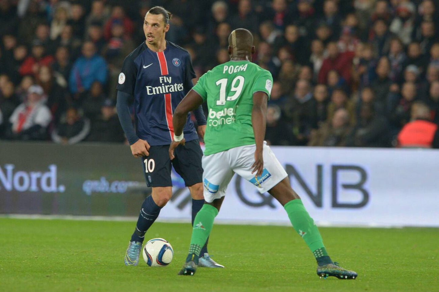 AS Saint-Étienne 2016-17 Player Issue Home Ligue 1 Shirt Pogba #19