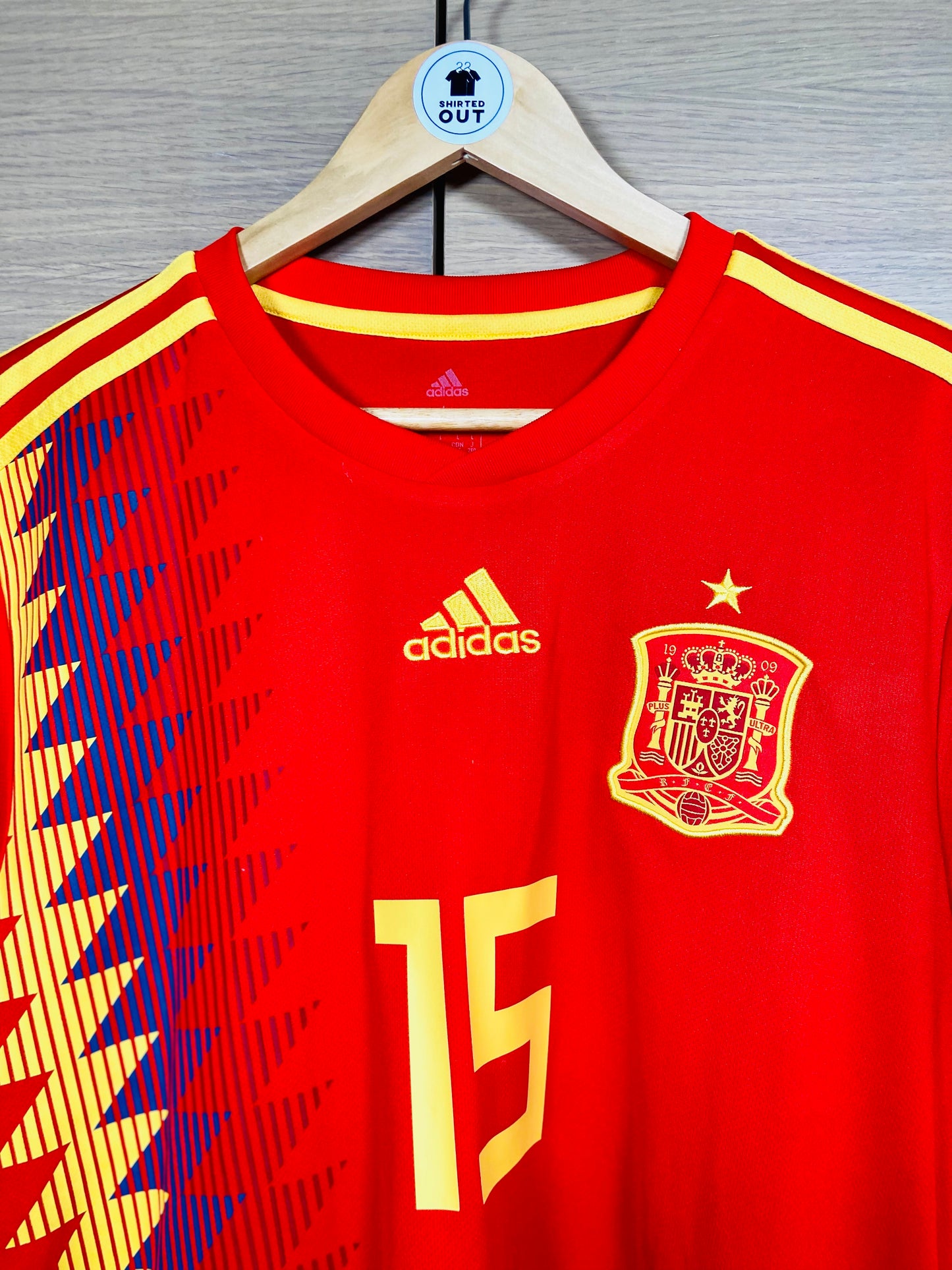 Spain 2018 Home WC Shirt Ramos #15