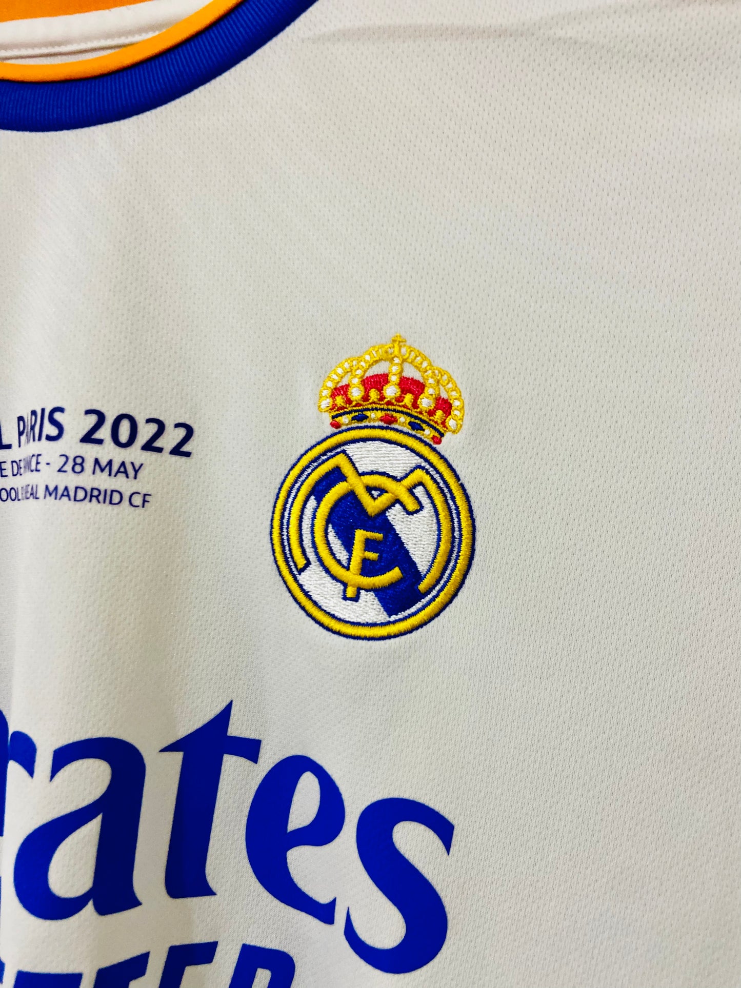 Real Madrid 2021-22 Home Shirt Benzema #9 (Final Paris 2022 edition)