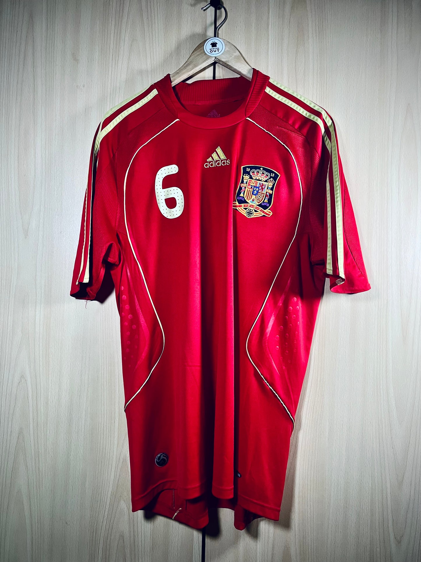 Spain 2008 Home Shirt A. INIESTA #6