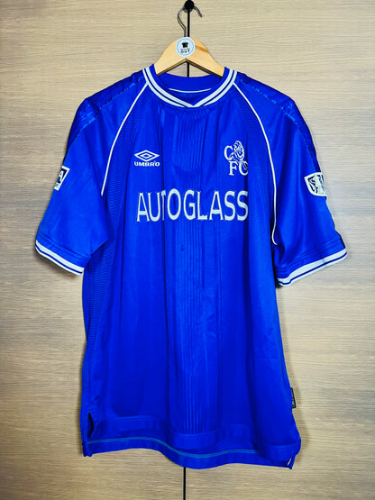 Chelsea 1999-01 Home FA Cup Shirt Zola #25