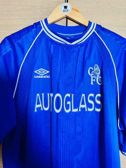 Chelsea 1999-01 Home FA Cup Shirt Zola #25