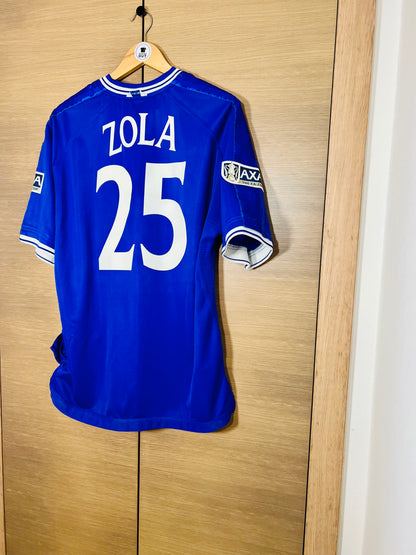 Chelsea 1999-01 Home FA Cup Shirt Zola #25
