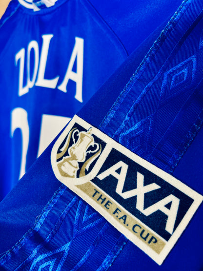 Chelsea 1999-01 Home FA Cup Shirt Zola #25