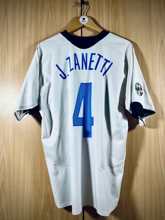 Inter Milan 2005-06 Away Calcio Shirt J. ZANETTI #4