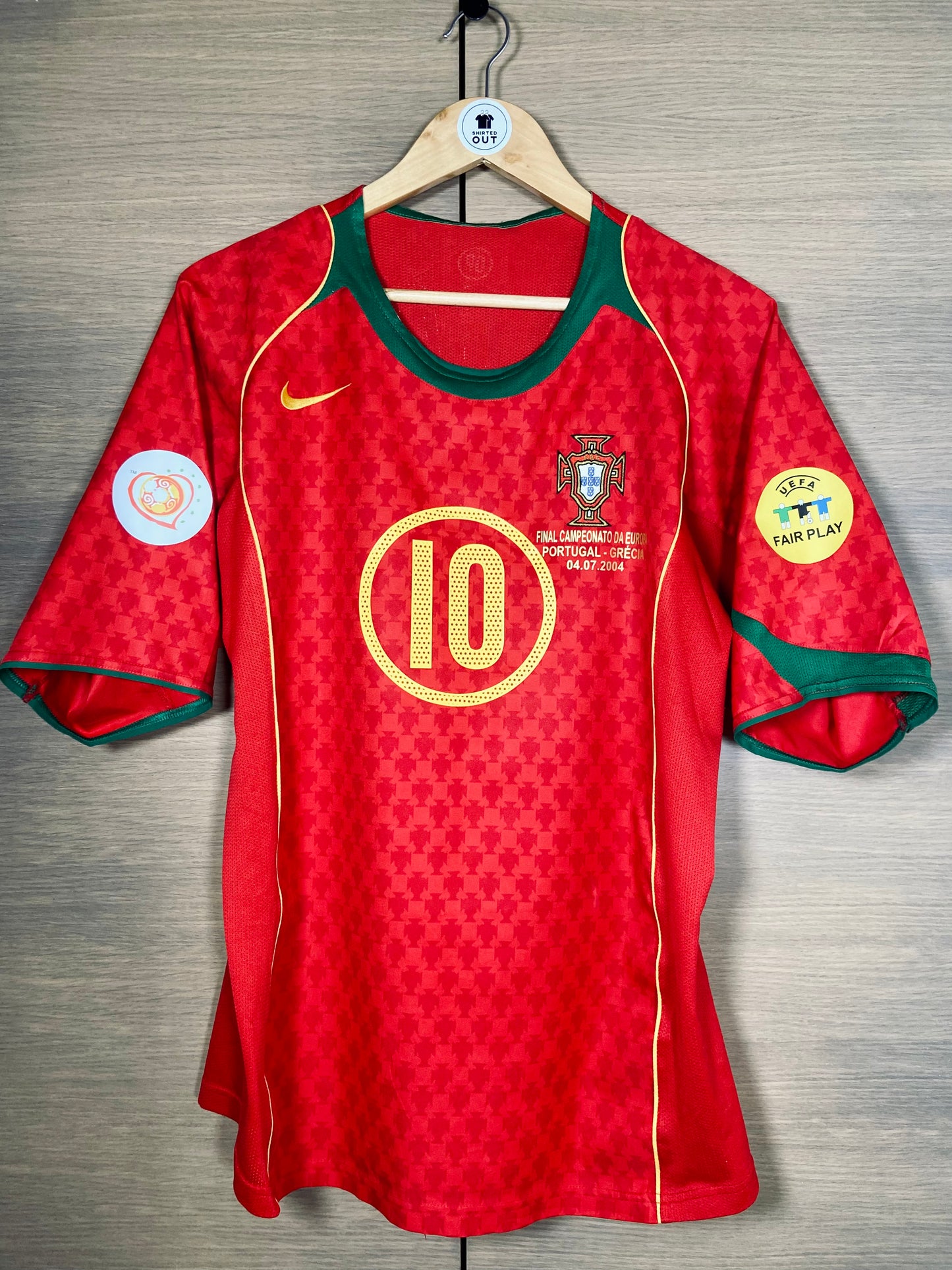 Portugal 2004 Home Euro Final Shirt Rui Costa #10