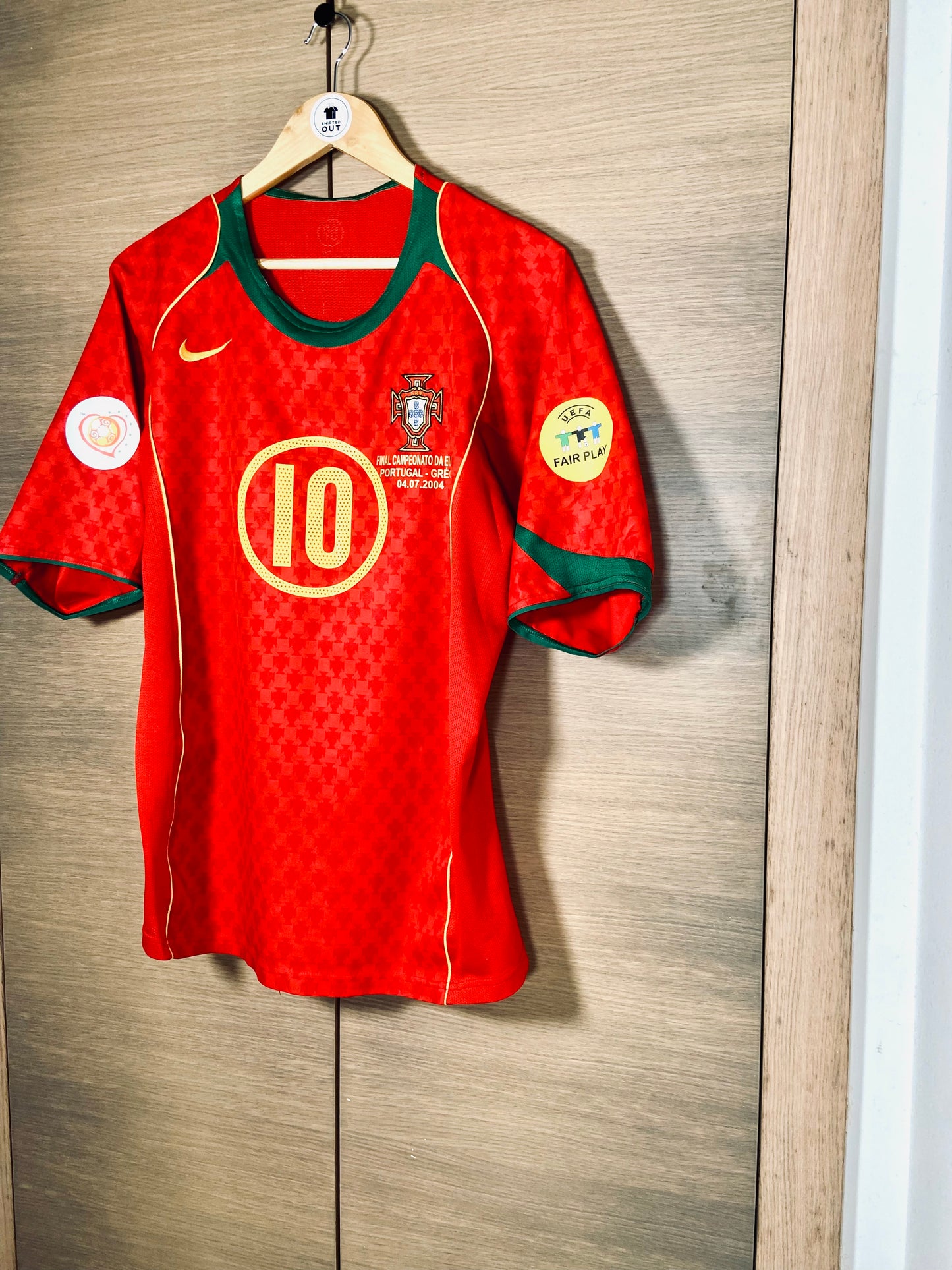 Portugal 2004 Home Euro Final Shirt Rui Costa #10