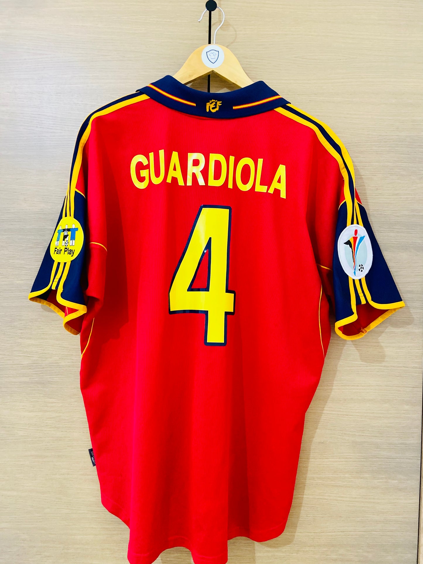 Spain 2000 Home Shirt Guardiola #4