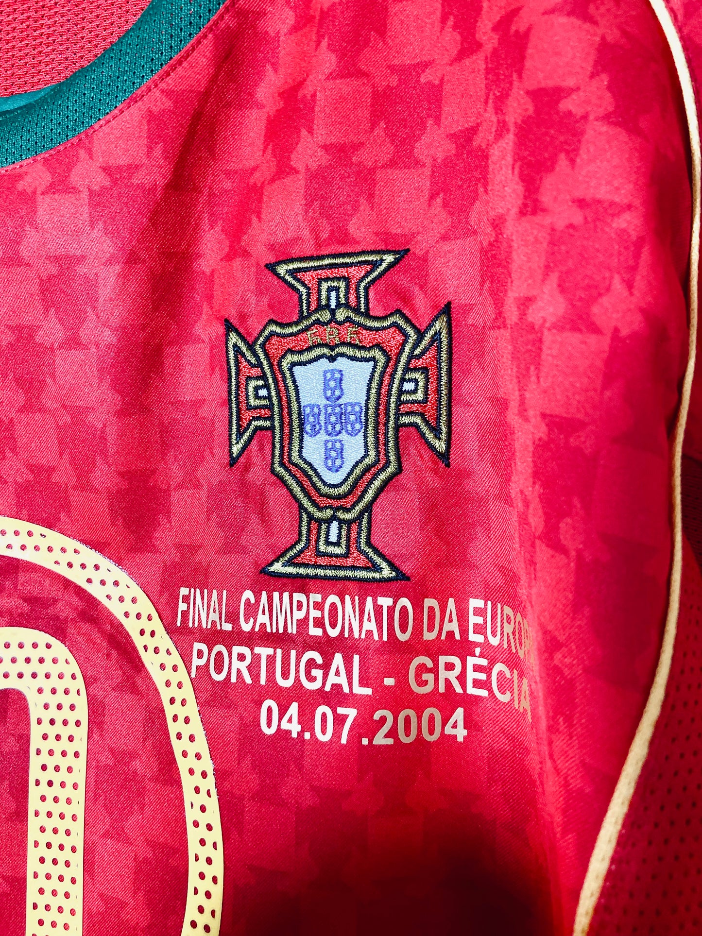 Portugal 2004 Home Euro Final Shirt Rui Costa #10