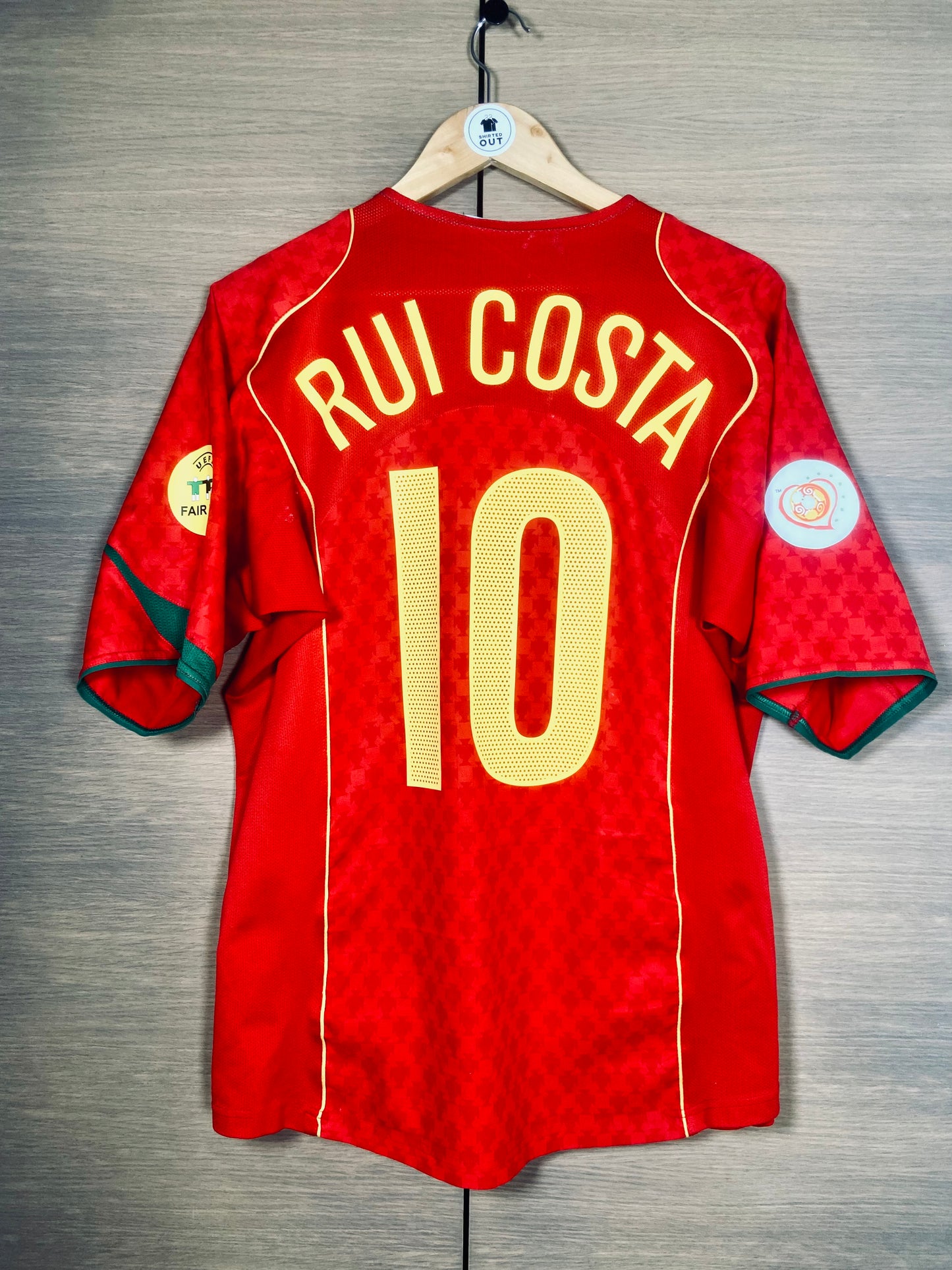 Portugal 2004 Home Euro Final Shirt Rui Costa #10