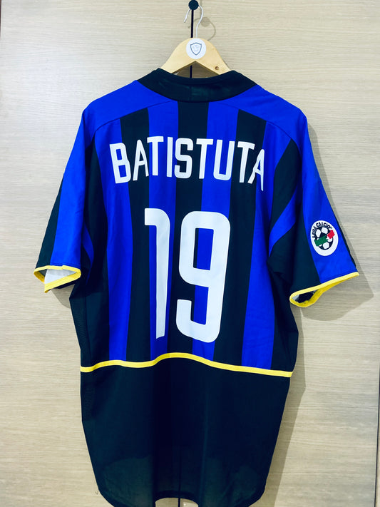 Inter Milan 2003-04 Home Calcio Shirt Batistuta #19