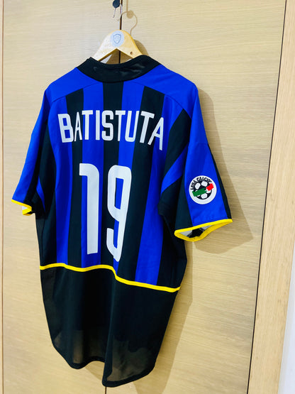 Inter Milan 2003-04 Home Calcio Shirt Batistuta #19