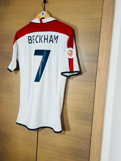England 2004 Home Euro Shirt Beckham #7 (reversible)