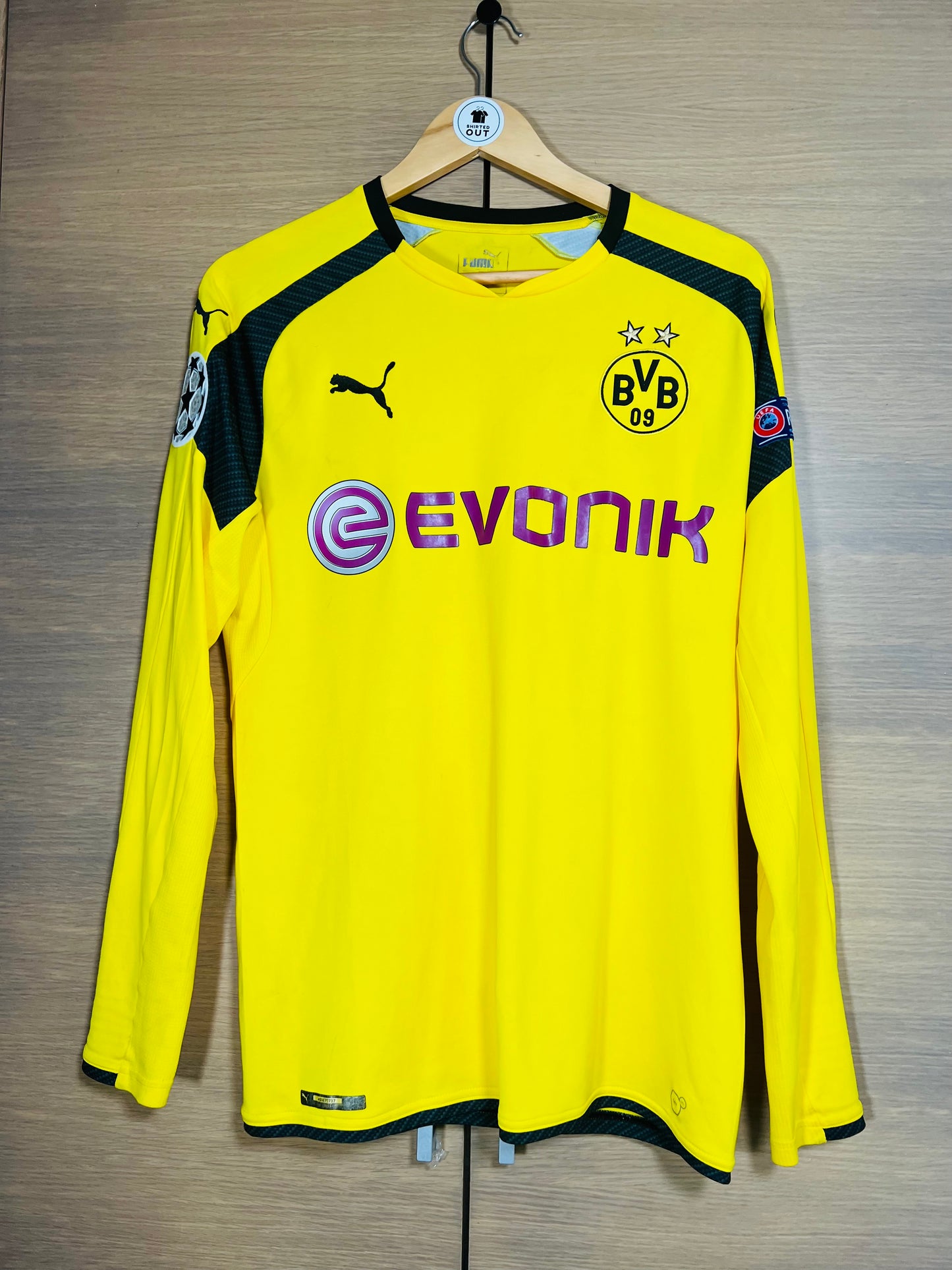 Borussia Dortmund 2016-17 Home CL version LS Shirt Reus #11